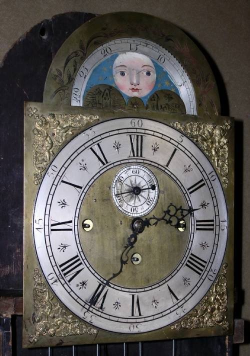 fig 2. 18th Cent mahogany 3 Train Musical Longcase Clock
